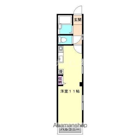 本田ビル(ワンルーム/4階)の間取り写真