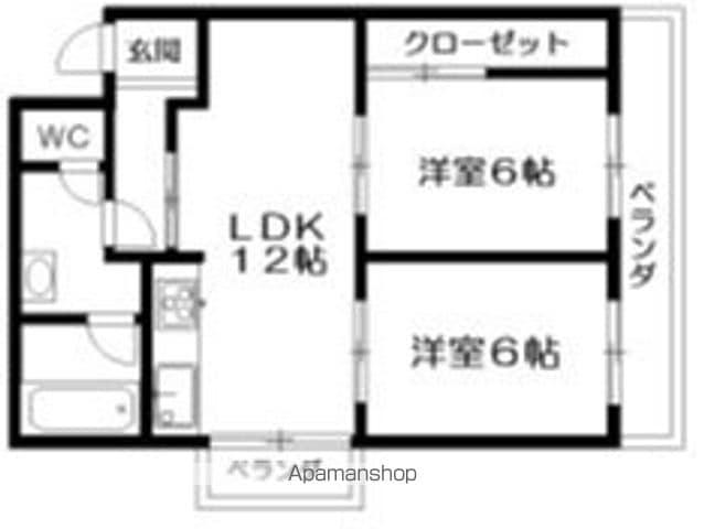 サンコーポ(2LDK/3階)の間取り写真