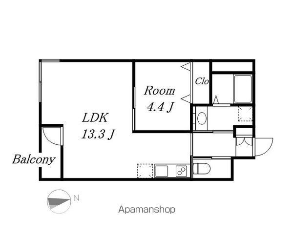 リアン クレール(1LDK/1階)の間取り写真