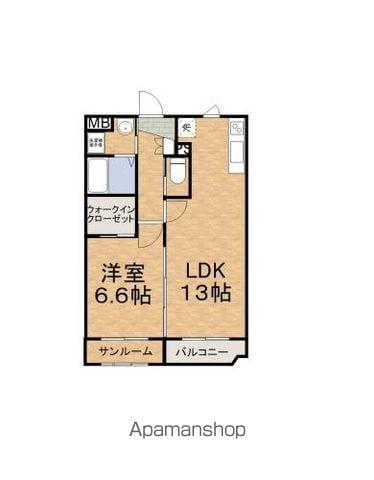 オルトエウディア(1LDK/3階)の間取り写真