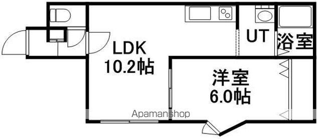 グランメール南郷(1LDK/2階)の間取り写真
