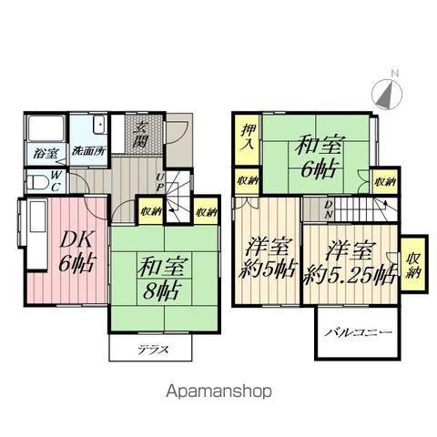 つくばエクスプレス 八潮駅 徒歩20分 2階建 築41年(4DK)の間取り写真