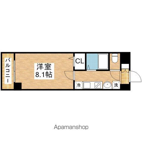 ルラシオン阿由知通(1K/2階)の間取り写真