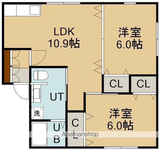G.S WATANABE(2LDK/1階)の間取り写真