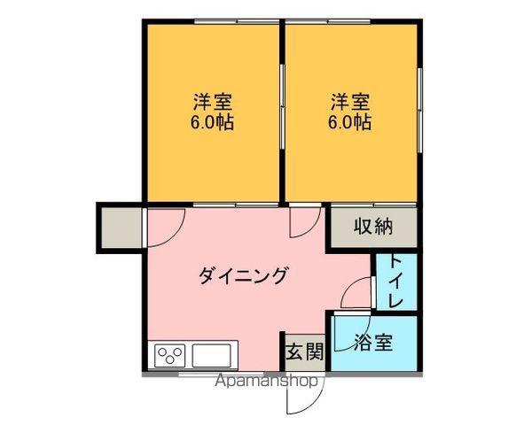 パレスメグ(2DK/1階)の間取り写真