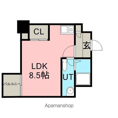 レジデンス札幌北18条(1K/11階)の間取り写真