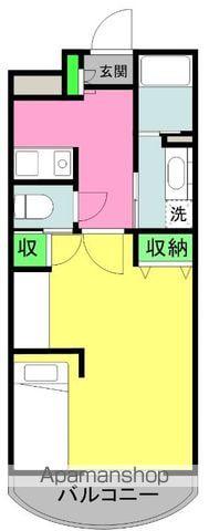 アーバンハイツ横田(1K/2階)の間取り写真