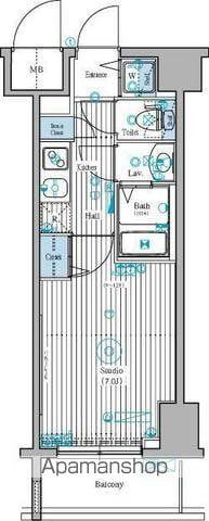 ガーラ・ステーション新宿御苑前 7階階 間取り
