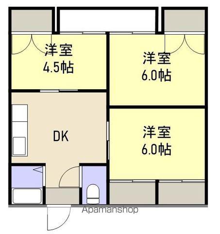 コア・コーポB(3DK/2階)の間取り写真