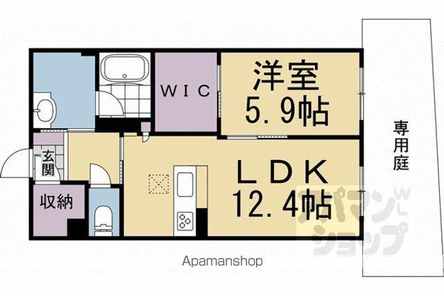 ベルリード MILLESIME寺町(1LDK/1階)の間取り写真