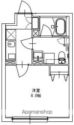 BARK LANE KAMINOGE(1K/4階)の間取り写真