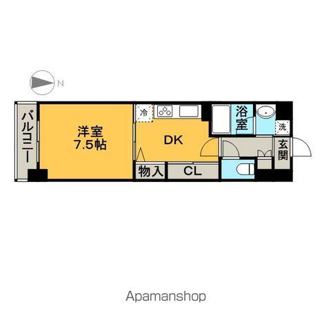 シグナス(1DK/7階)の間取り写真
