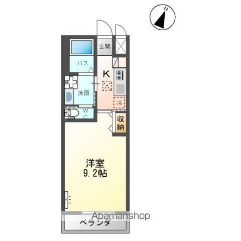 プランドール(1K/1階)の間取り写真