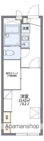 レオパレスマリーンコーポ船越南(1K/2階)の間取り写真