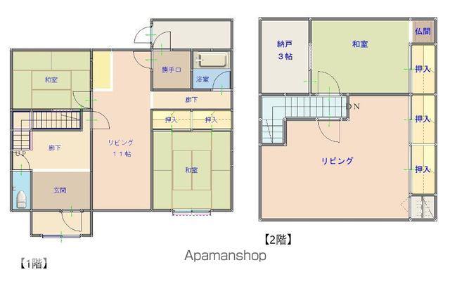 函館本線 銭函駅 バス乗車時間：12分 桂岡中央公園バス停で下車 徒歩4分 1階建 築56年(4LDK)の間取り写真