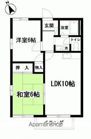 フレグランス(2LDK/1階)の間取り写真