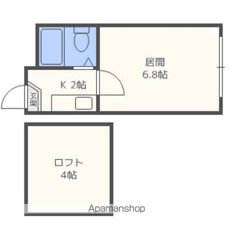 シャトービアンカ(1K/2階)の間取り写真
