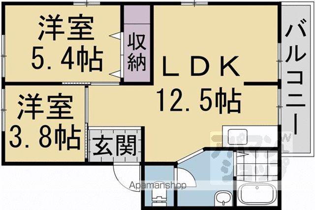 フレグランスモナ(2LDK/2階)の間取り写真