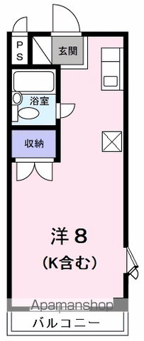 ウインク松木(1K/2階)の間取り写真