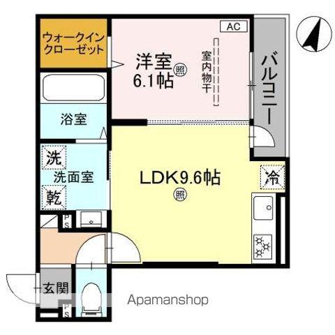 D-GRACE秋月(1LDK/2階)の間取り写真