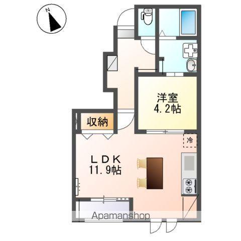 エスペランサ(1LDK/1階)の間取り写真