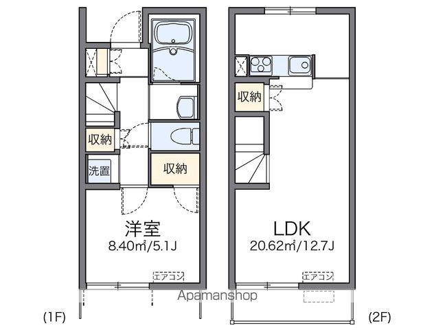レオネクストたからB(1LDK/1階)の間取り写真