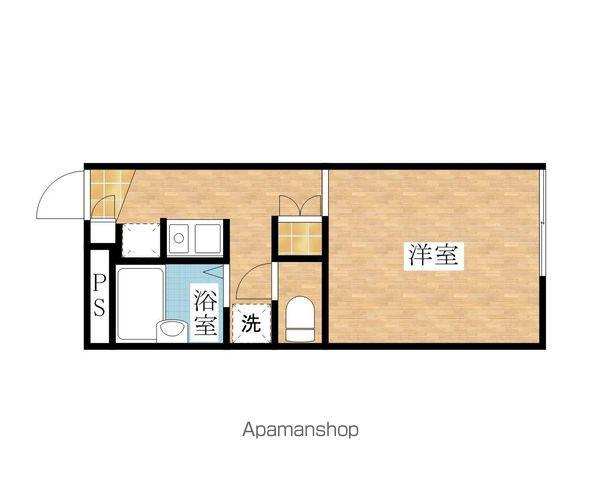 レオパレスかつらぎ(1K/1階)の間取り写真