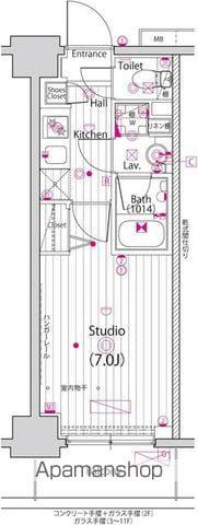 ガーラ・プライム横濱関内(1K/8階)の間取り写真