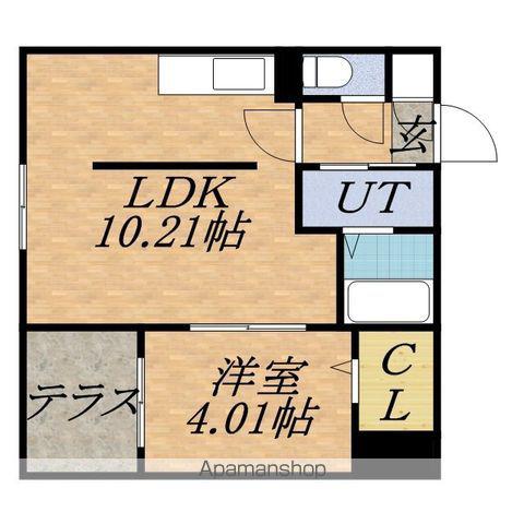 プロスペクト麻生(1LDK/1階)の間取り写真