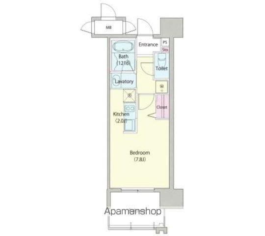 アデグランツ大須(ワンルーム/11階)の間取り写真