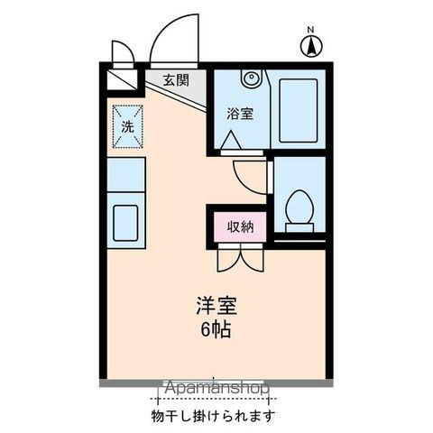 ユーハイツ(ワンルーム/1階)の間取り写真