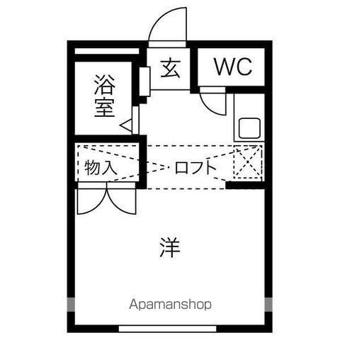 中央本線 高蔵寺駅 徒歩11分 2階建 築30年(ワンルーム/2階)の間取り写真