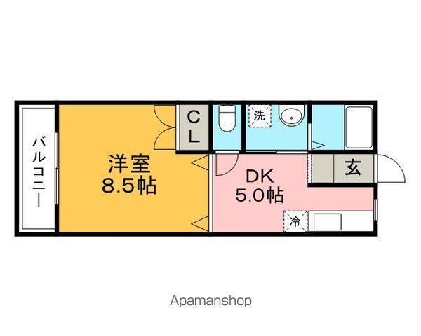 パークサイド小島(1DK/4階)の間取り写真