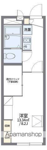 レオパレス天童館(1K/2階)の間取り写真