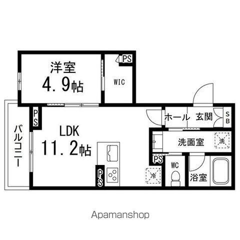 ベレオ長町一丁目(1LDK/3階)の間取り写真