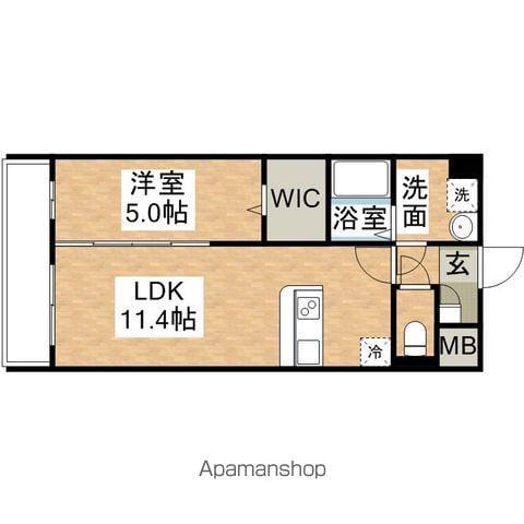 サクラート駅南(1LDK/4階)の間取り写真