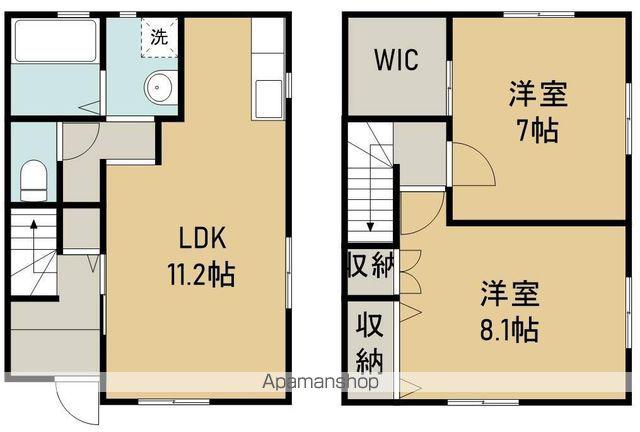 仙台市地下鉄東西線 薬師堂駅(宮城) 徒歩44分 2階建 築14年(2LDK)の間取り写真
