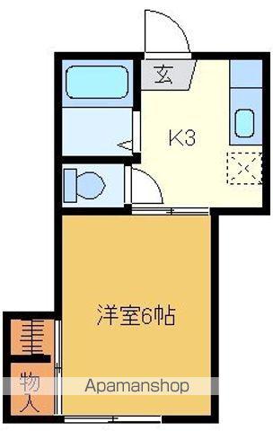 コーポ三登利(1K/2階)の間取り写真