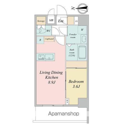 LIME RESIDENCE KAWAGUCHI イースト(1LDK/8階)の間取り写真