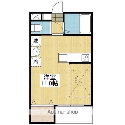 ネスト山越(ワンルーム/4階)の間取り写真