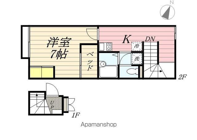 レオパレスディマンシュ(1K/2階)の間取り写真