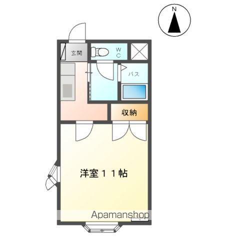 ラボーテ栄(1K/1階)の間取り写真