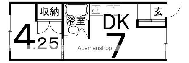 メゾン・ド・モナーク(1DK/1階)の間取り写真