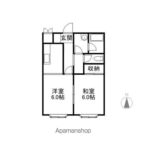 エデン陽光町(2K/1階)の間取り写真