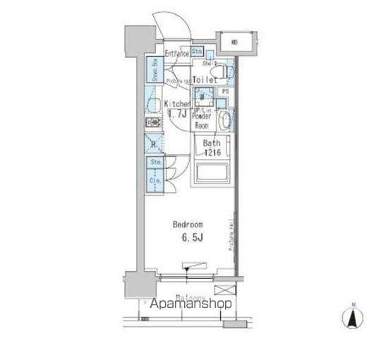 パークアクシス両国(1K/8階)の間取り写真
