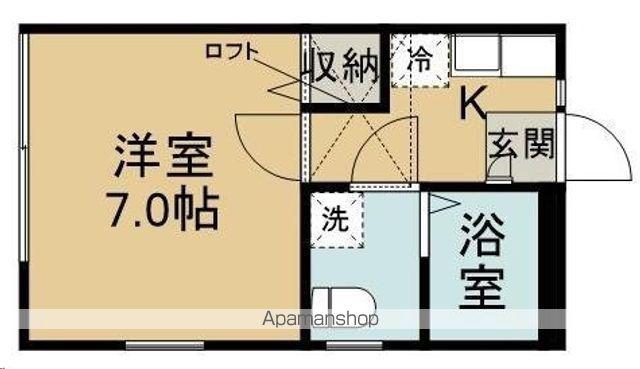 エクセルシャトー堤町(1K/1階)の間取り写真