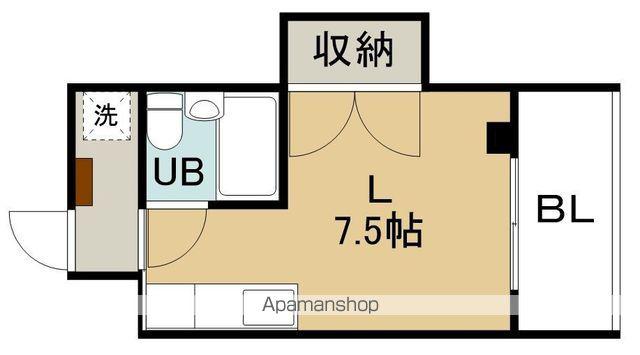 ハイツワン(ワンルーム/3階)の間取り写真
