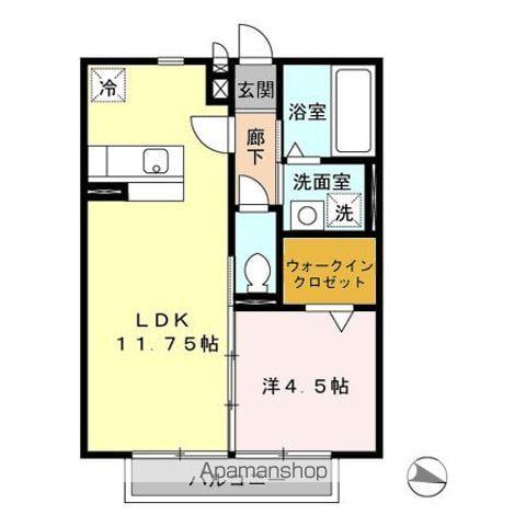 アルティプラーノ(1LDK/2階)の間取り写真