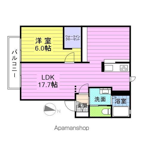 テイスティ壱番館(1LDK/1階)の間取り写真