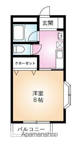 プラムハイツ(1K/2階)の間取り写真